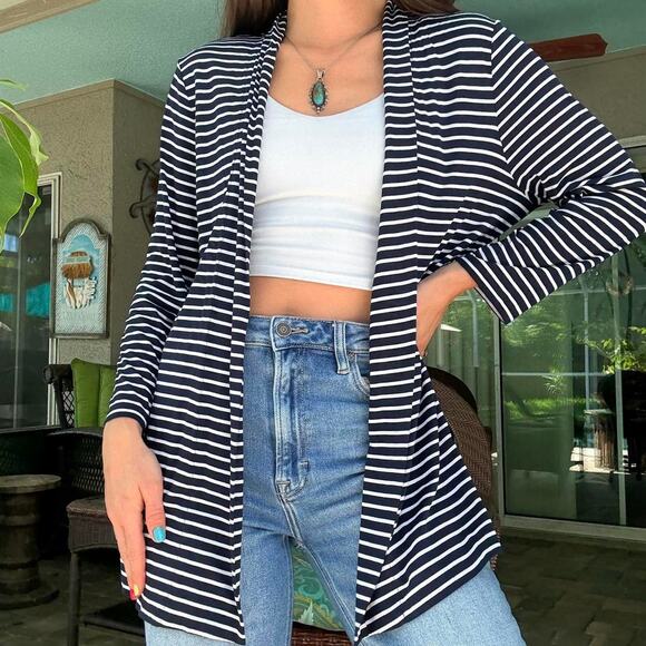 NWT Talbots Striped Cardigan - Picture 1 of 5